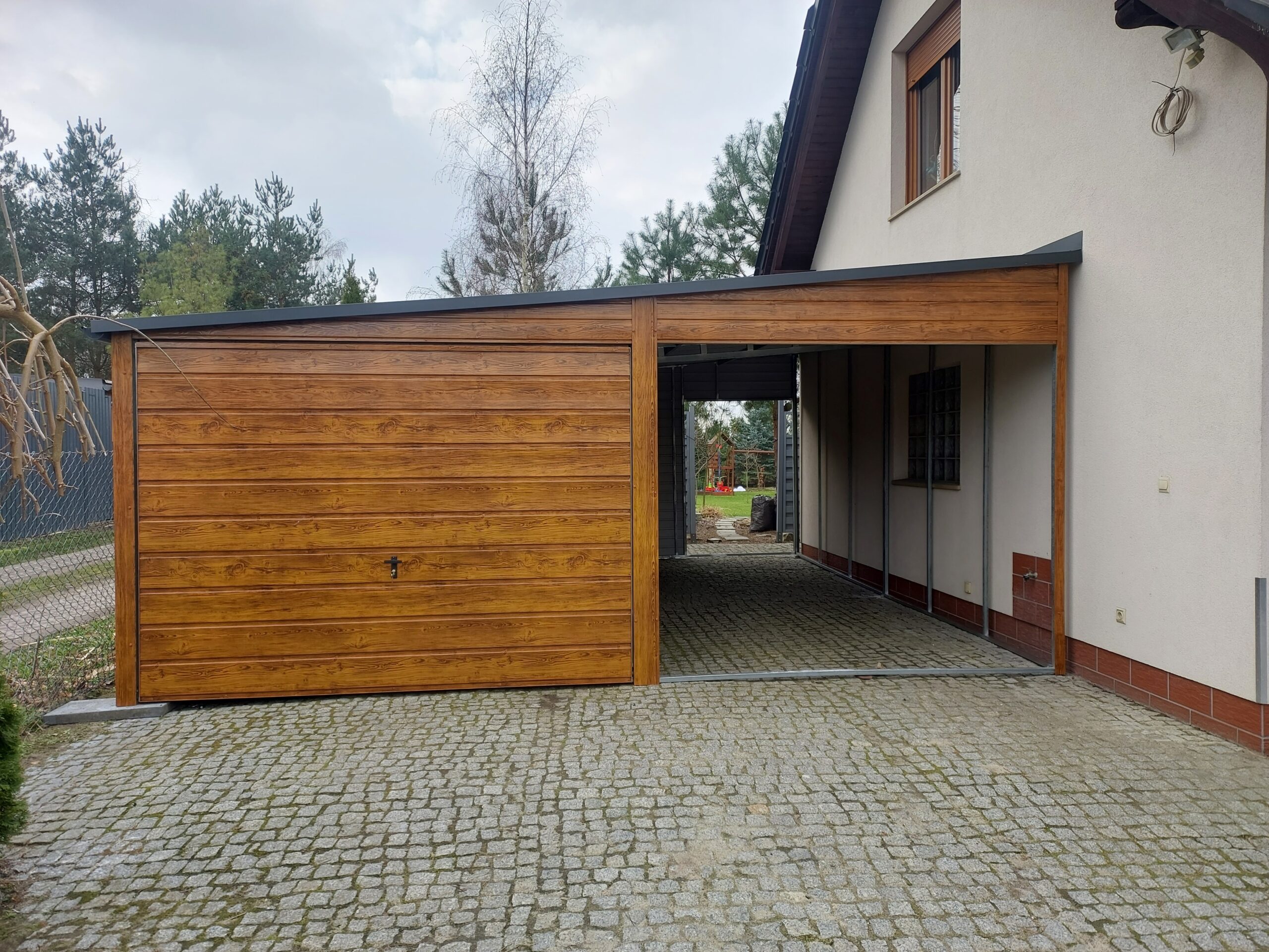 Garaż 3m x 6m + wiata 3m x 6m